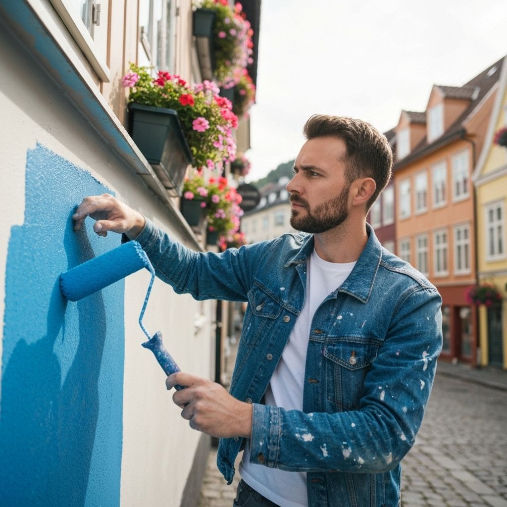 Profesjonell maler på jobb